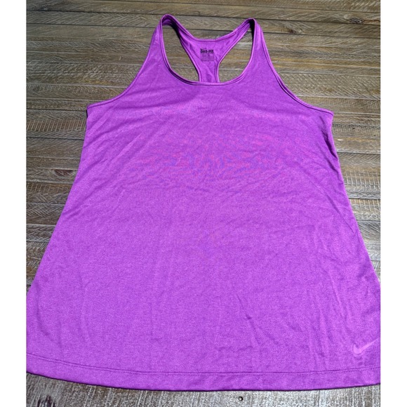 Nike Tops - Nike Dri-FIT Tank Tops Large Purple Racerback Training Gym Slim Fit Preloved